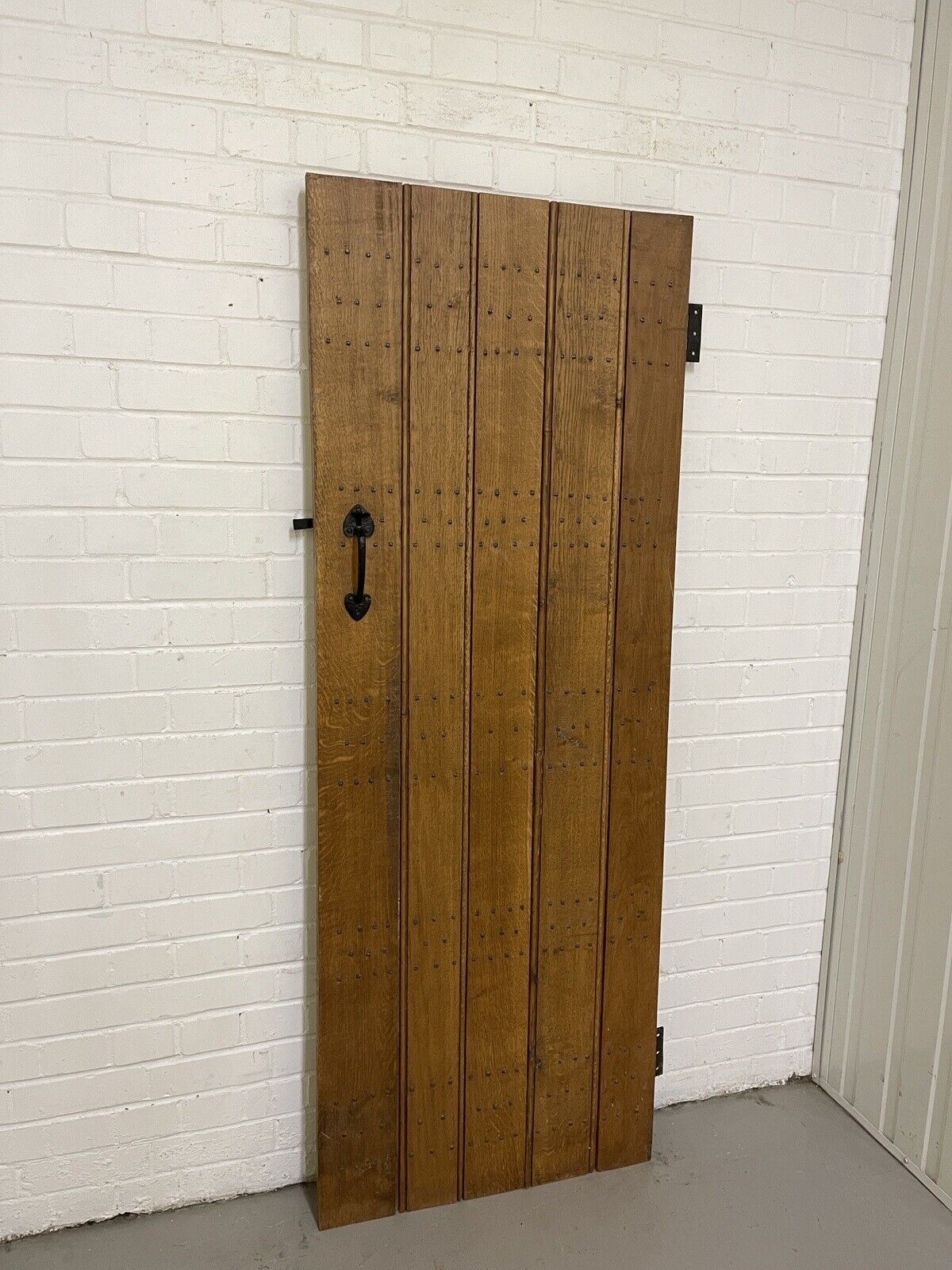 Reclaimed Oak Old Handmade Studded Ledge and Brace door 1830 x 680mm