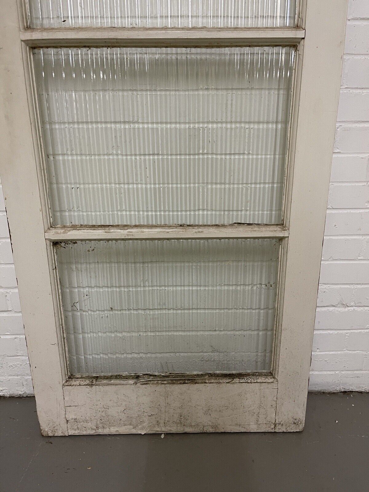 Reclaimed Reeded Glass Internal Or External Door 1970 x 762mm