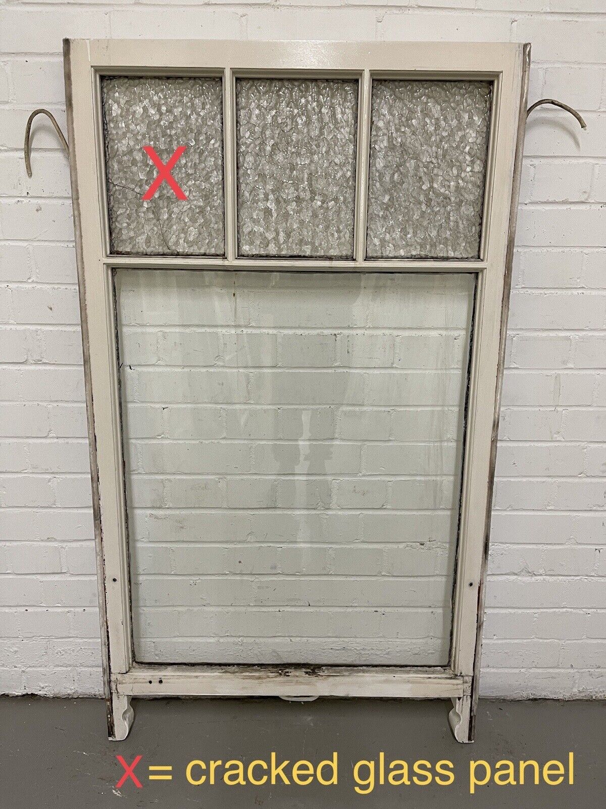 Reclaimed Old Georgian 4 Panel Wooden Window 760mm x 1320mm