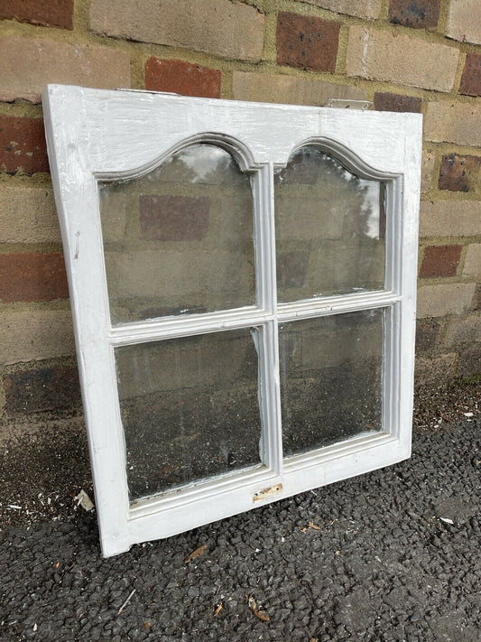 Reclaimed Old Edwardian Arch Sash Wooden Window 550 x 520mm