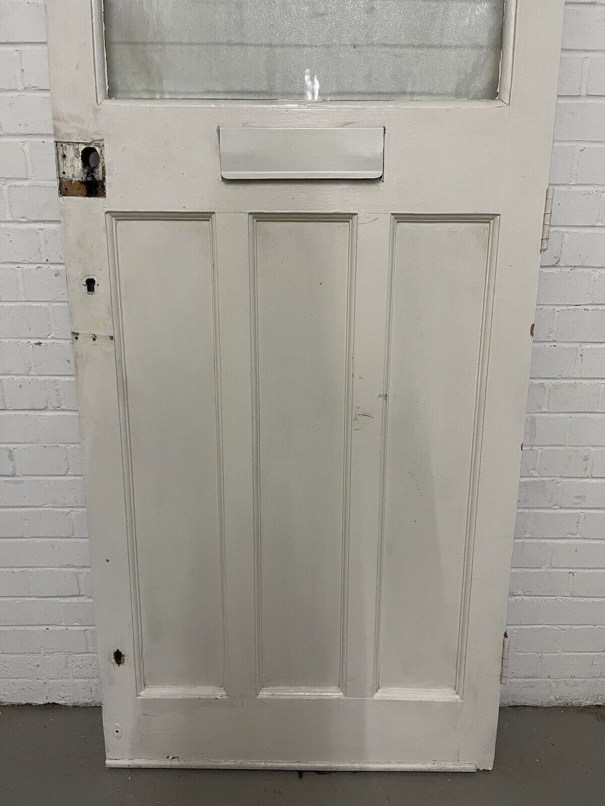 Reclaimed Victorian Edwardian Wooden Panel Front Door 2072 x 858mm