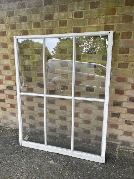 Large Reclaimed Double Glazed Georgian 6 Panel Wooden Window 1210 x 1530mm