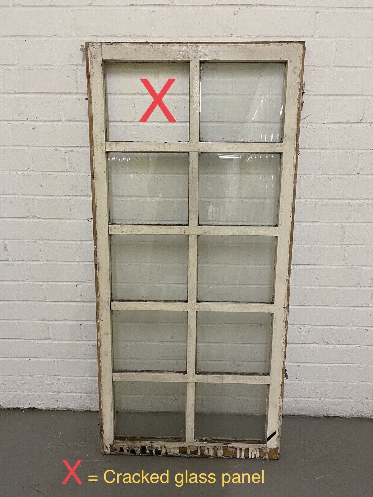 Modern Georgian 10 Panel Wooden Window 605 x 1290mm