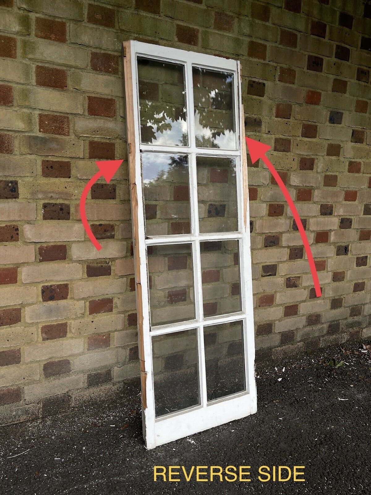 Reclaimed Old Georgian 8 Panel Wooden Window 1500 x 520mm