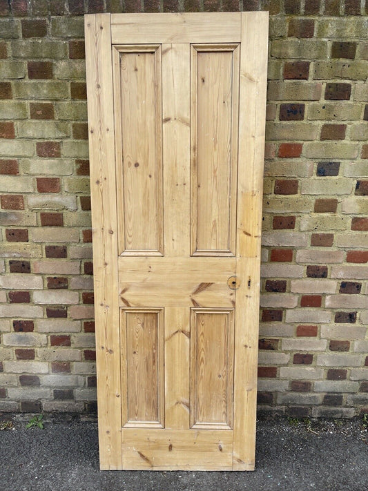 Original Vintage Reclaimed Victorian Pine Internal 4 panel Door 1920 x 707mm