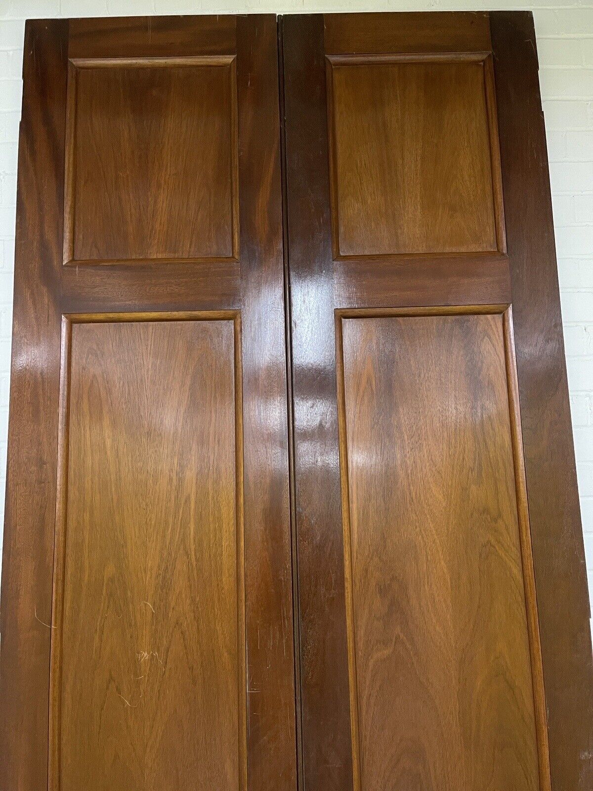 Reclaimed Large French Mahogany  Wooden Double Doors Provenance Knightsbridge