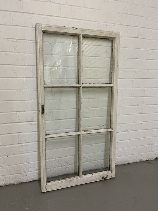 Reclaimed Old Georgian 6 Panel Wooden Window 575 x 1095mm