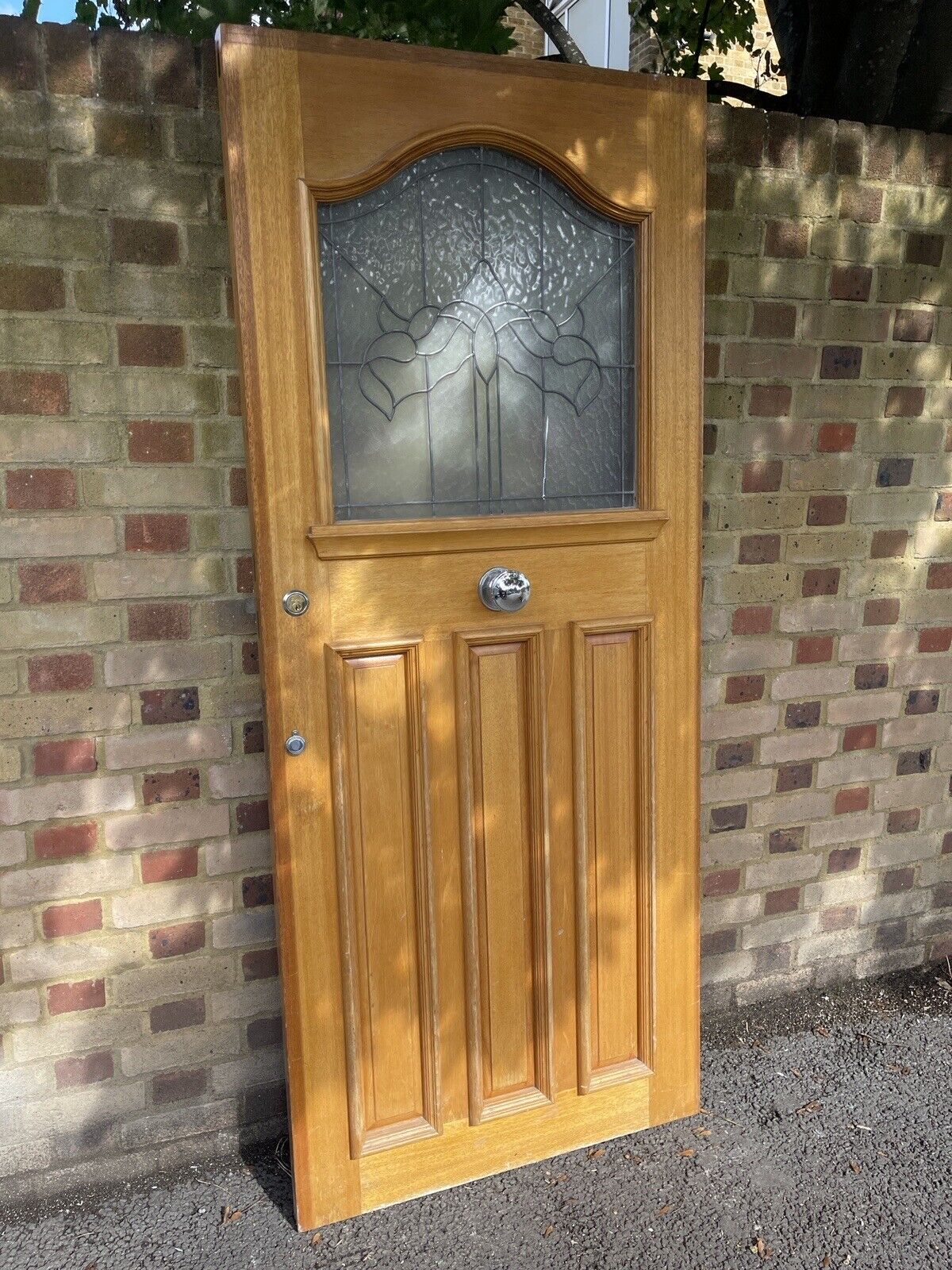 Reclaimed Victorian Edwardian Wooden Panel External Front Door 2030 x 858mm