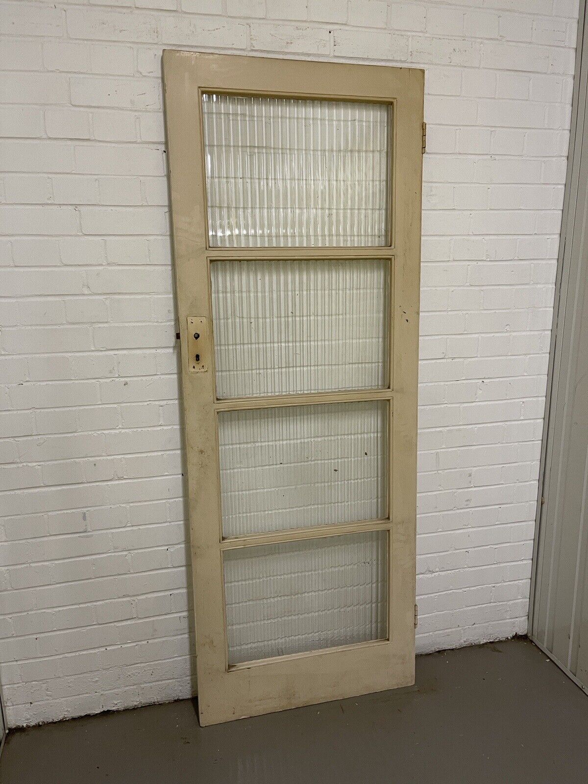 Reclaimed Reeded Glass Internal Or External Door 1905 x 710mm