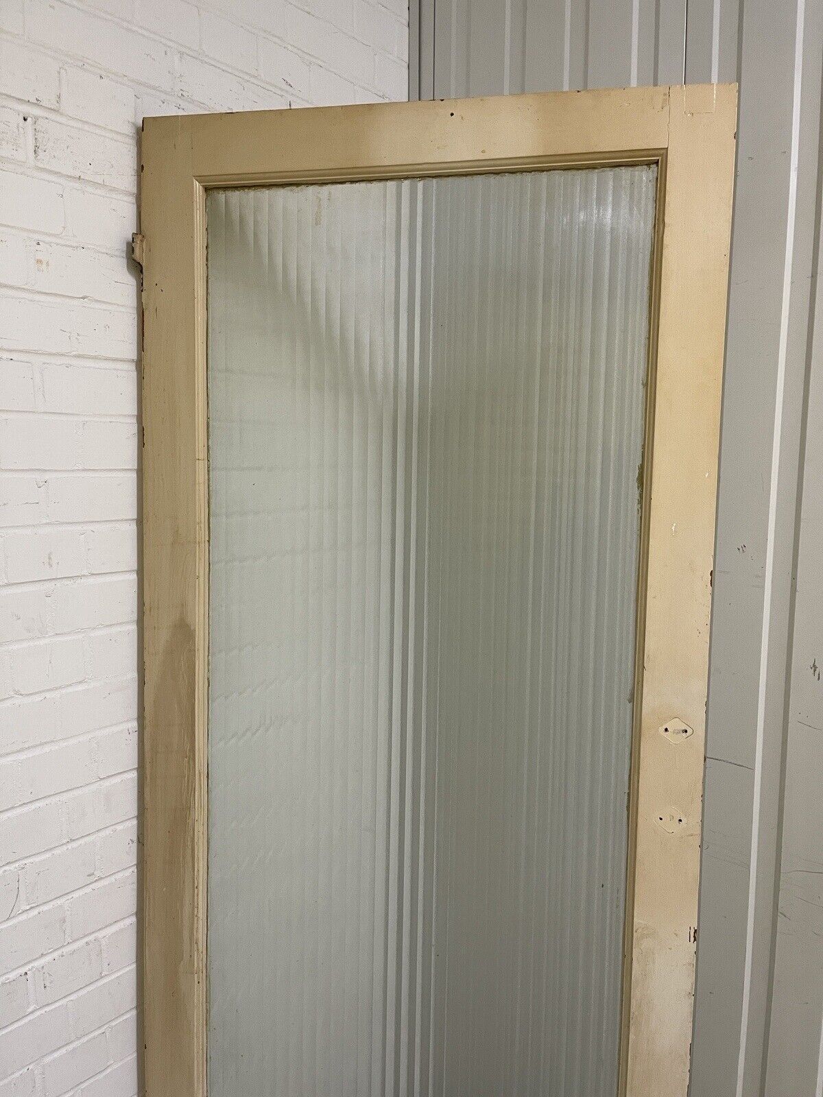 Reclaimed Frosted Reeded Glass Internal Or External Door 2030 or 2025 x 860mm