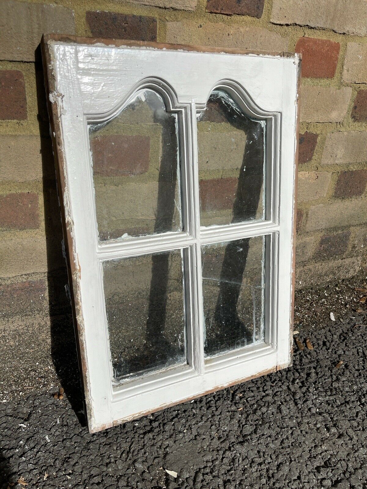 Reclaimed Old Edwardian Arch Sash Wooden Window 555 x 385mm