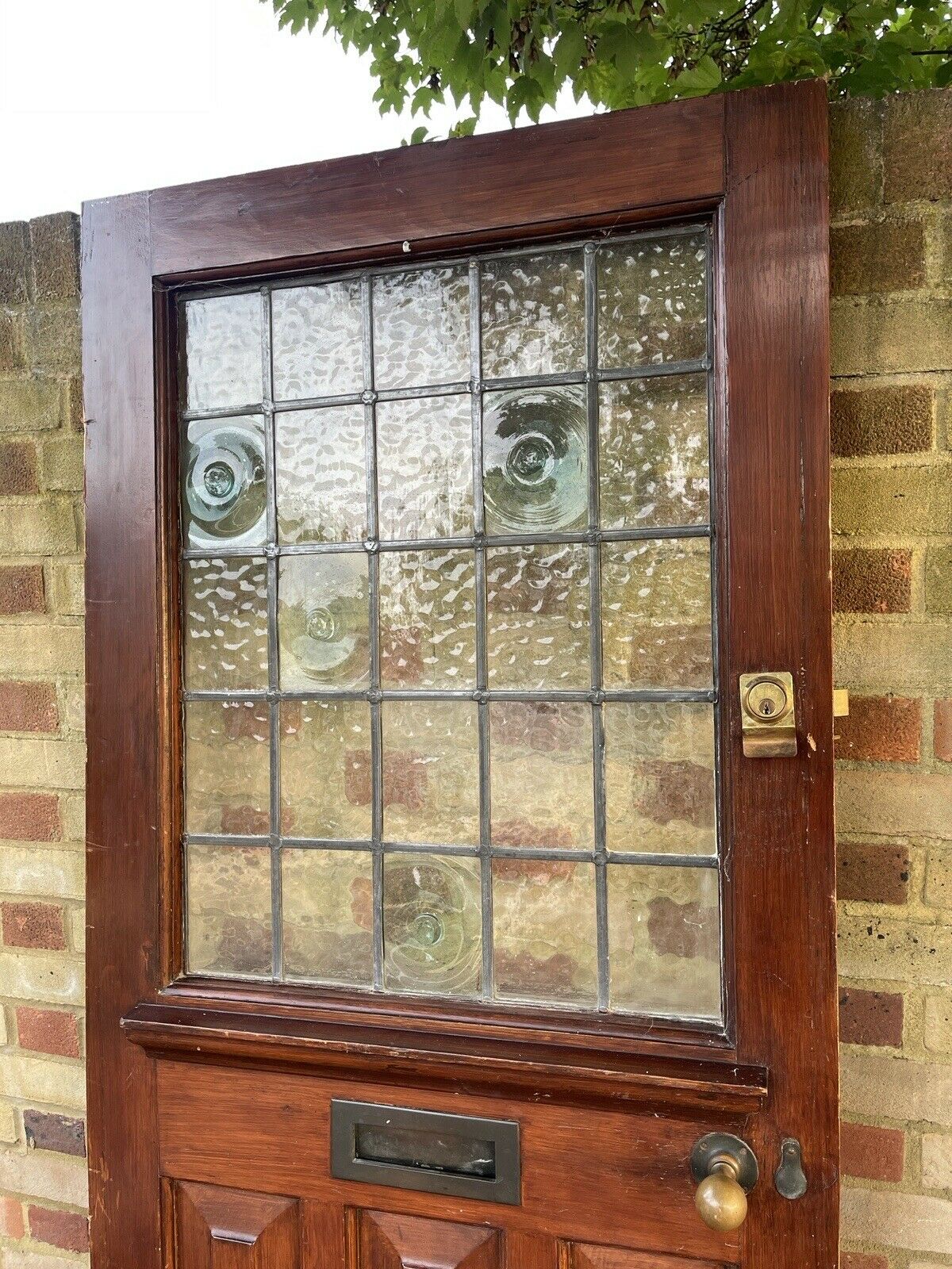 Reclaimed Old Victorian Edwardian Wooden Panel External Front Door 2030 x 810mm