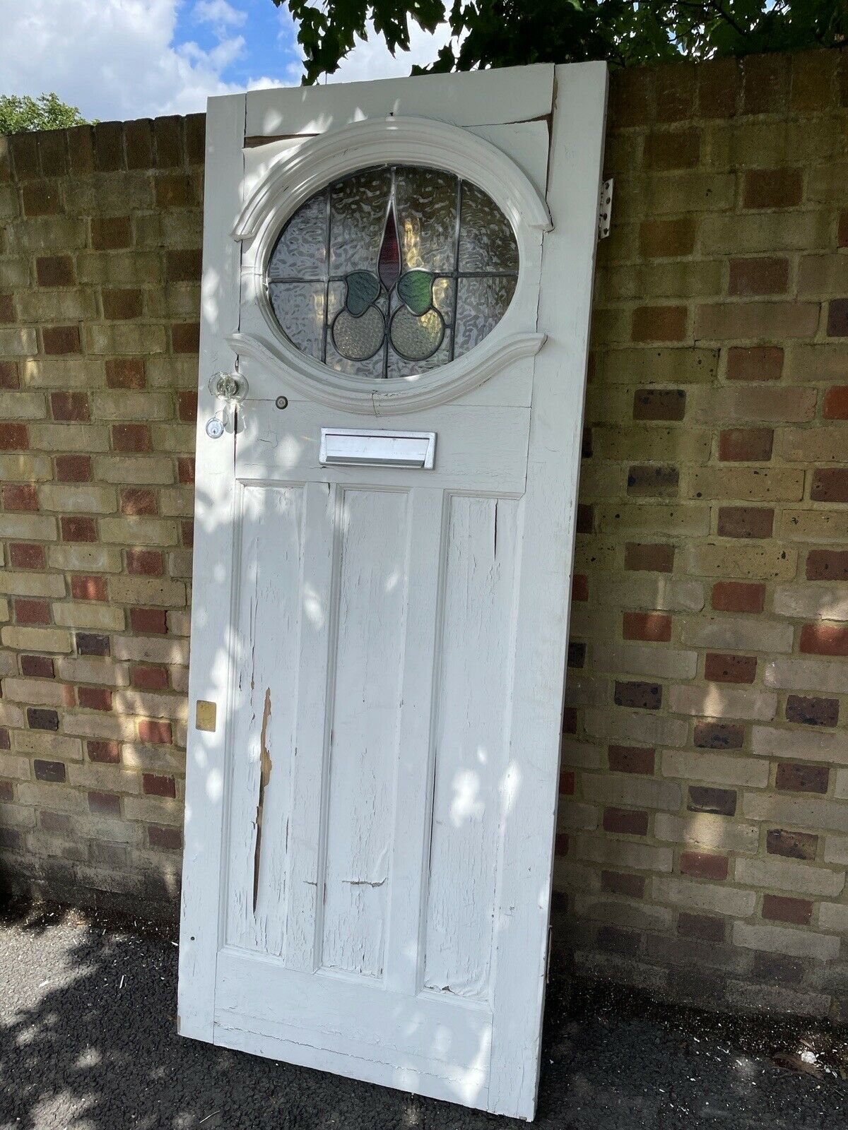 Reclaimed Victorian Edwardian Wooden Panel External Front Door Fanlight Surround