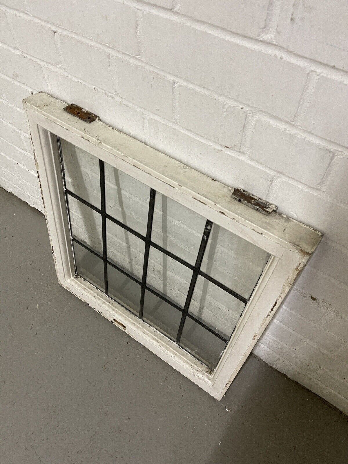 Reclaimed Leaded Light Panel Wooden Windows 560 x 570mm