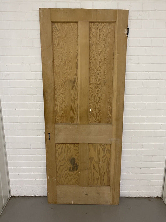 Original Vintage Reclaimed Victorian Pine Internal 4 panel Door 2015 1995 x 810