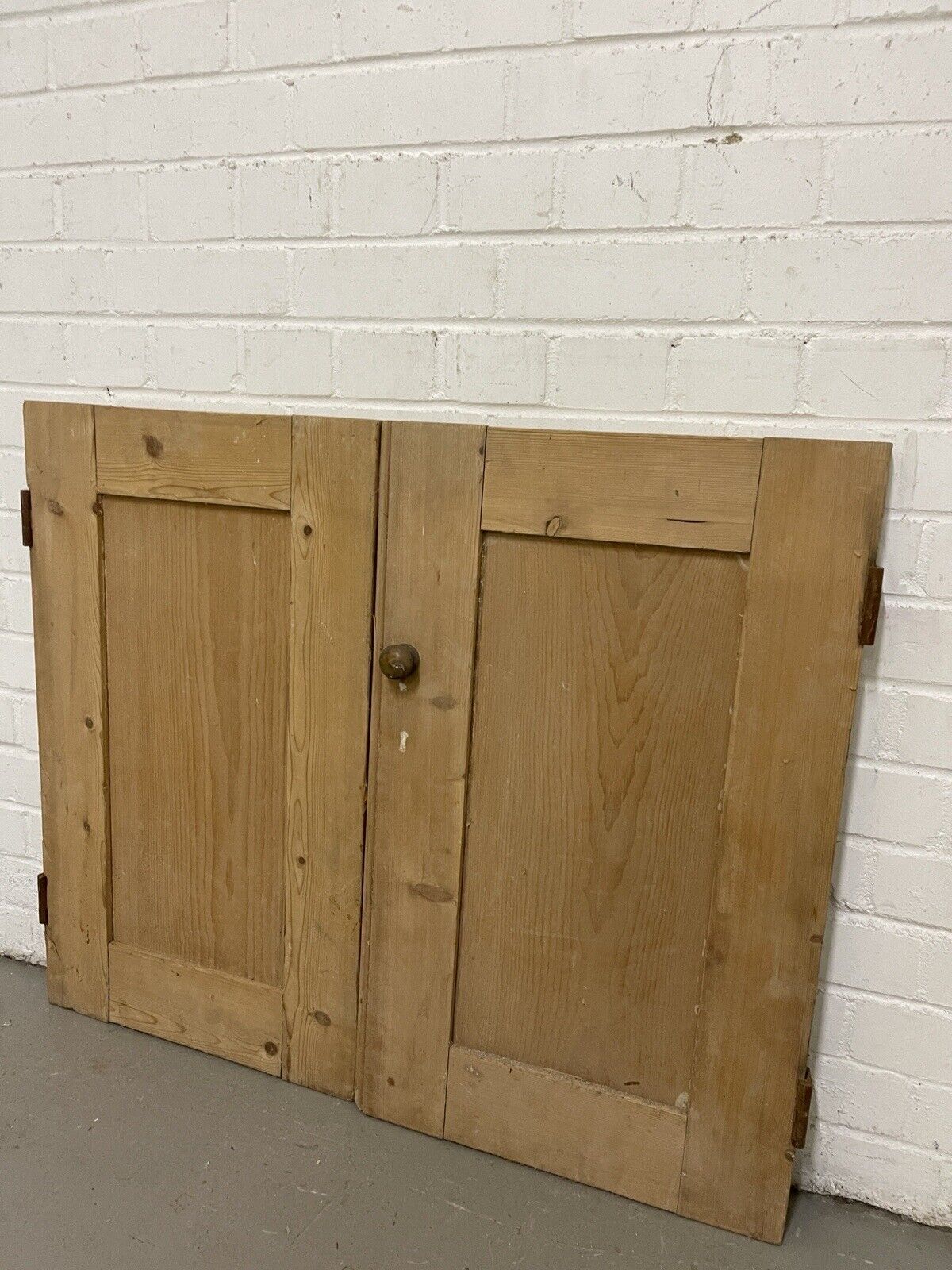 Reclaimed Pine Victorian Alcove Cupboard Doors Inter-locking 915 x 760mm