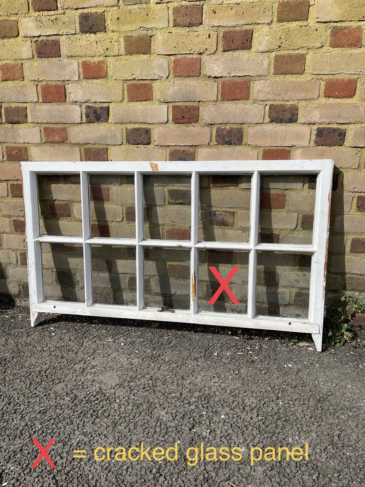 Reclaimed Old Georgian 10 Panel Wooden Sash Window