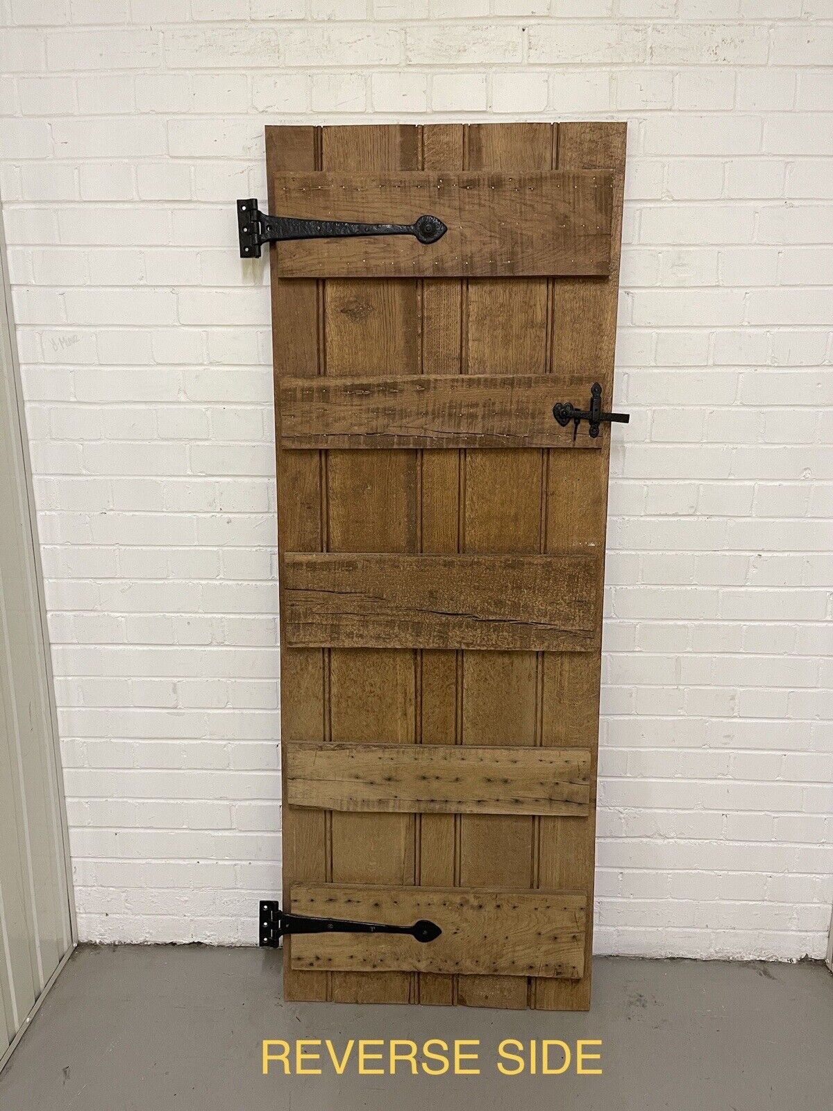 Reclaimed Oak Old Handmade Studded Ledge and Brace door 1830 x 680mm