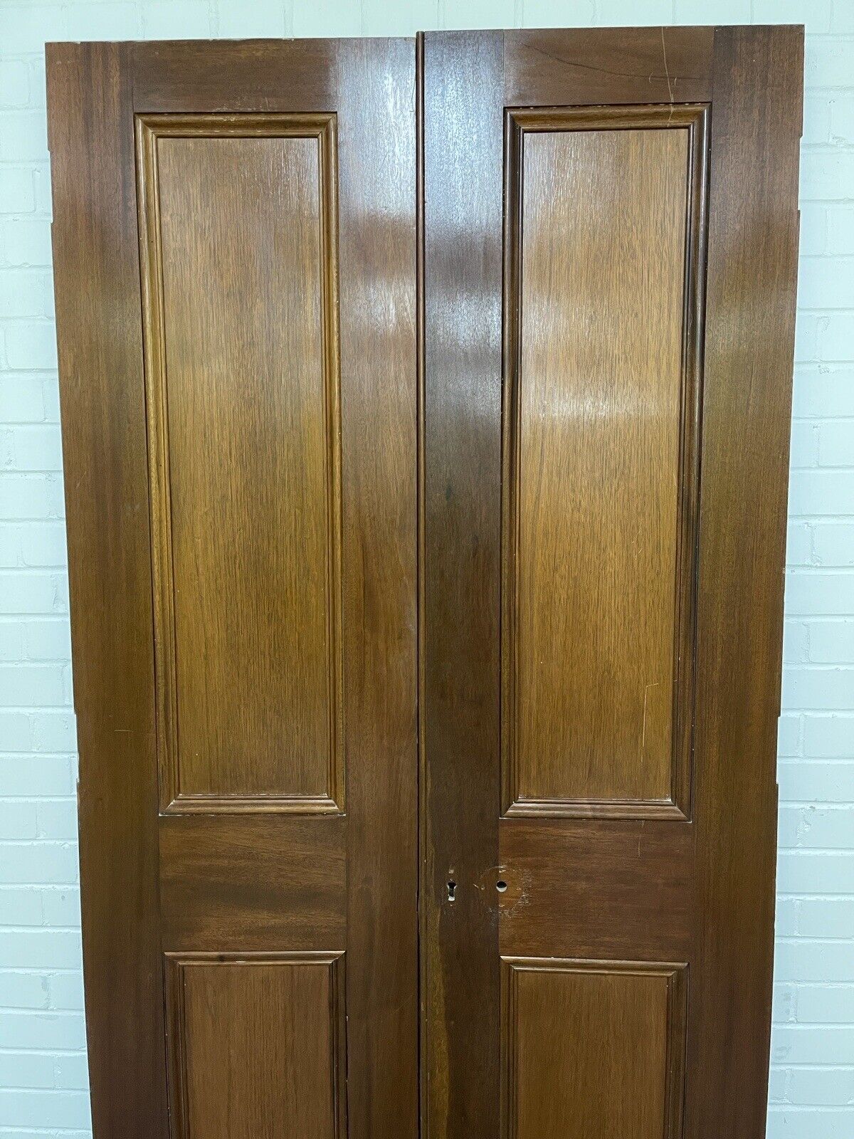 Reclaimed Large French Mahogany  Wooden Double Doors Provenance Knightsbridge