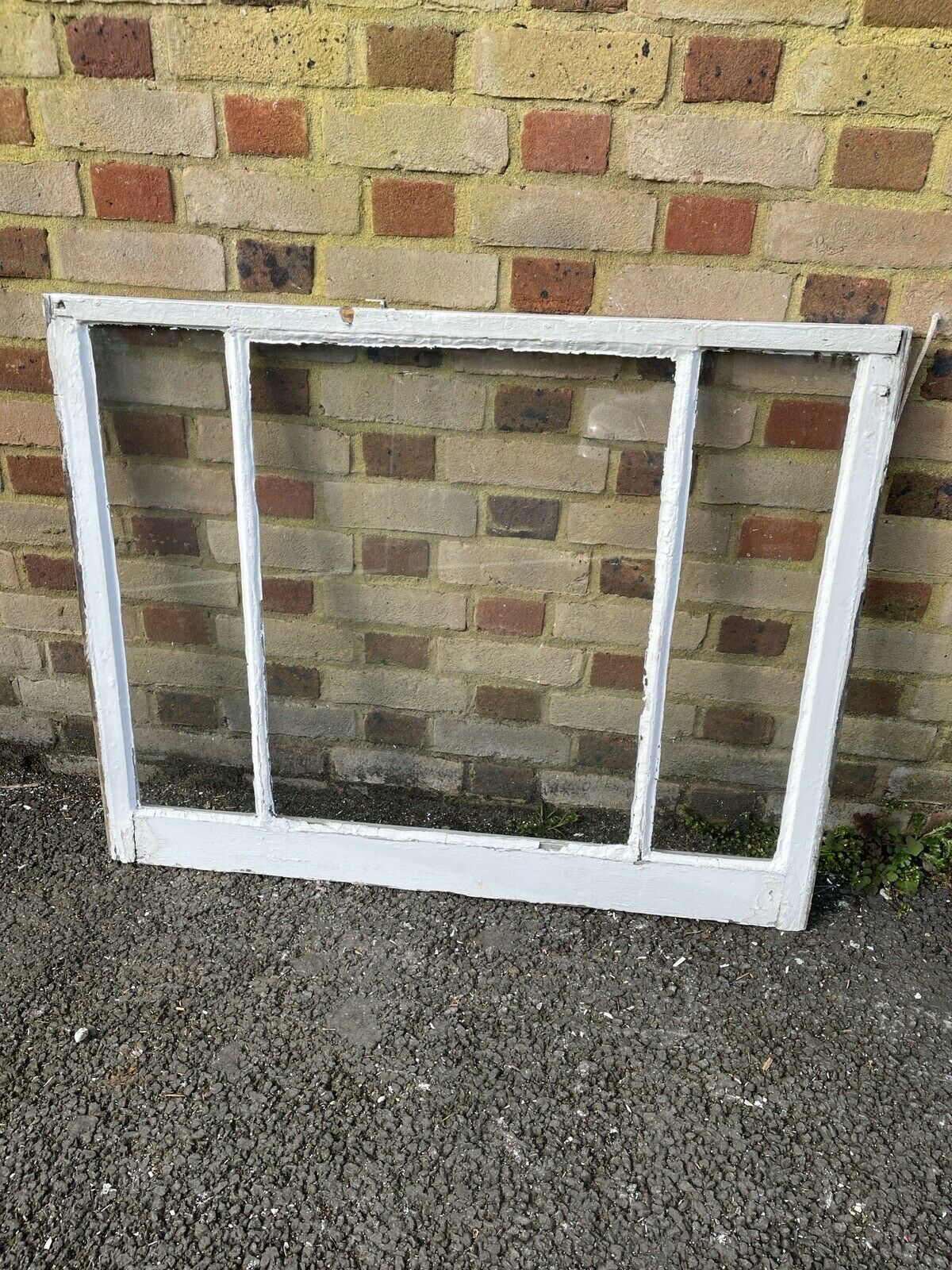 Reclaimed Old Victorian Edwardian Wooden Three Panel Sash Window