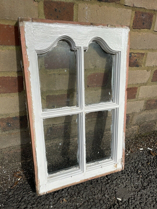 Reclaimed Old Edwardian Arch Sash Wooden Window 605 x 390mm