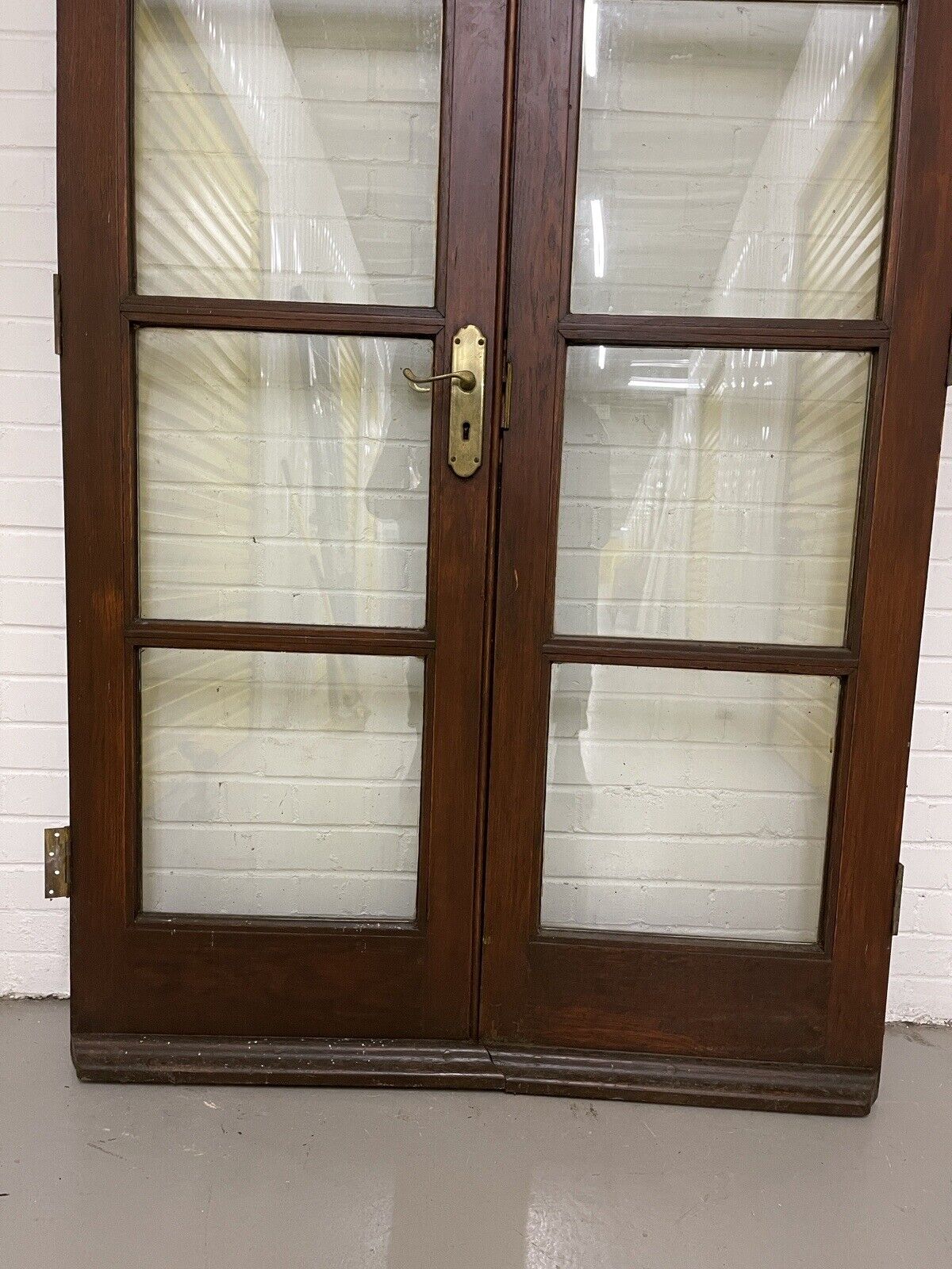 Reclaimed Old French Double Glazed Glass Wooden Double Doors 2025 x 1180mm