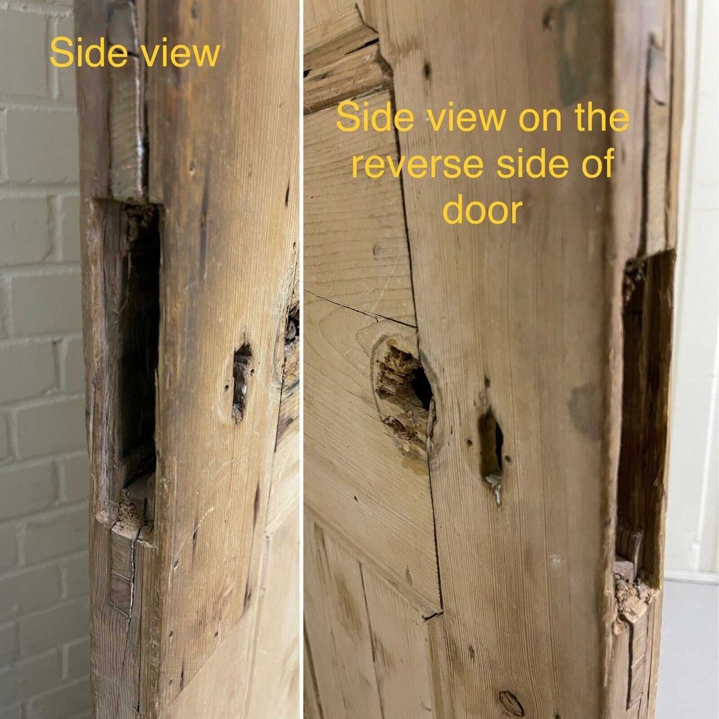 Original Vintage Reclaimed Victorian Pine Internal 4 panel Door 2015 x 800mm