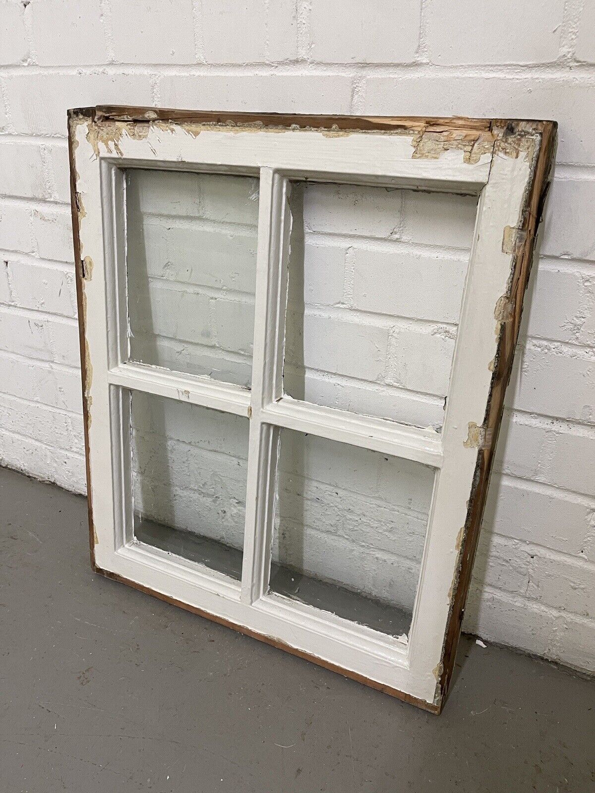 Reclaimed Old Georgian 4 Panel Wooden Window 490 x 585mm