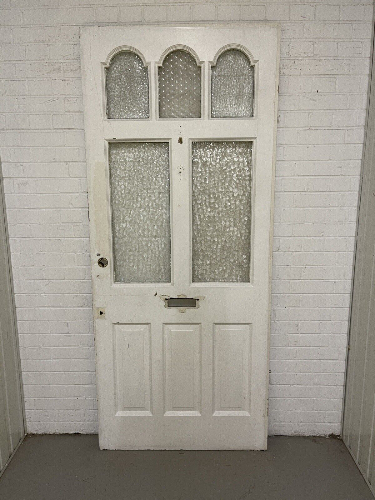 Reclaimed Victorian Edwardian Wooden Panel Front Door 2133 x 915mm