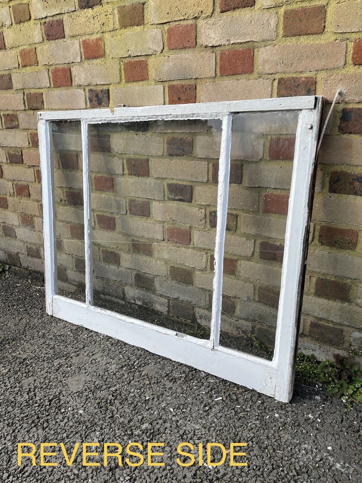 Reclaimed Old Victorian Edwardian Wooden Three Panel Sash Window