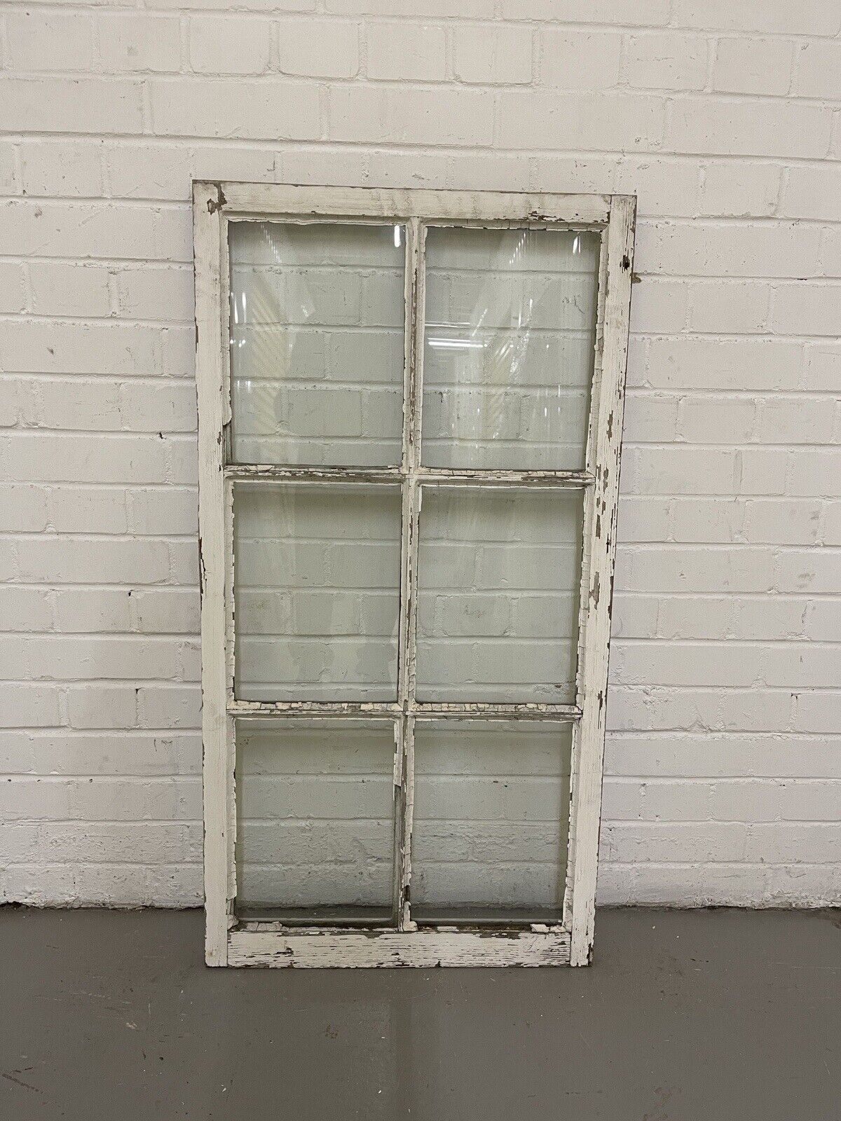 Reclaimed Old Georgian 6 Panel Wooden Window 580 x 1100mm