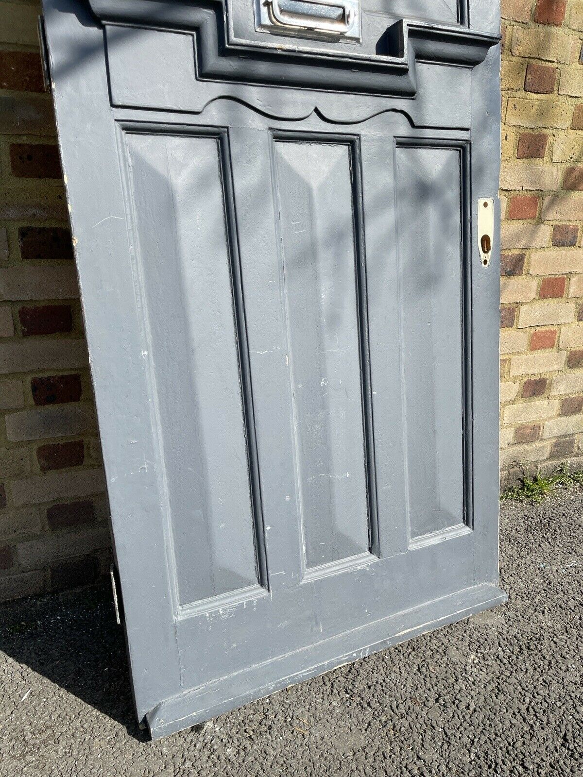 Reclaimed Old Edwardian Victorian Wooden Panel Front Door 2125mm x 915mm