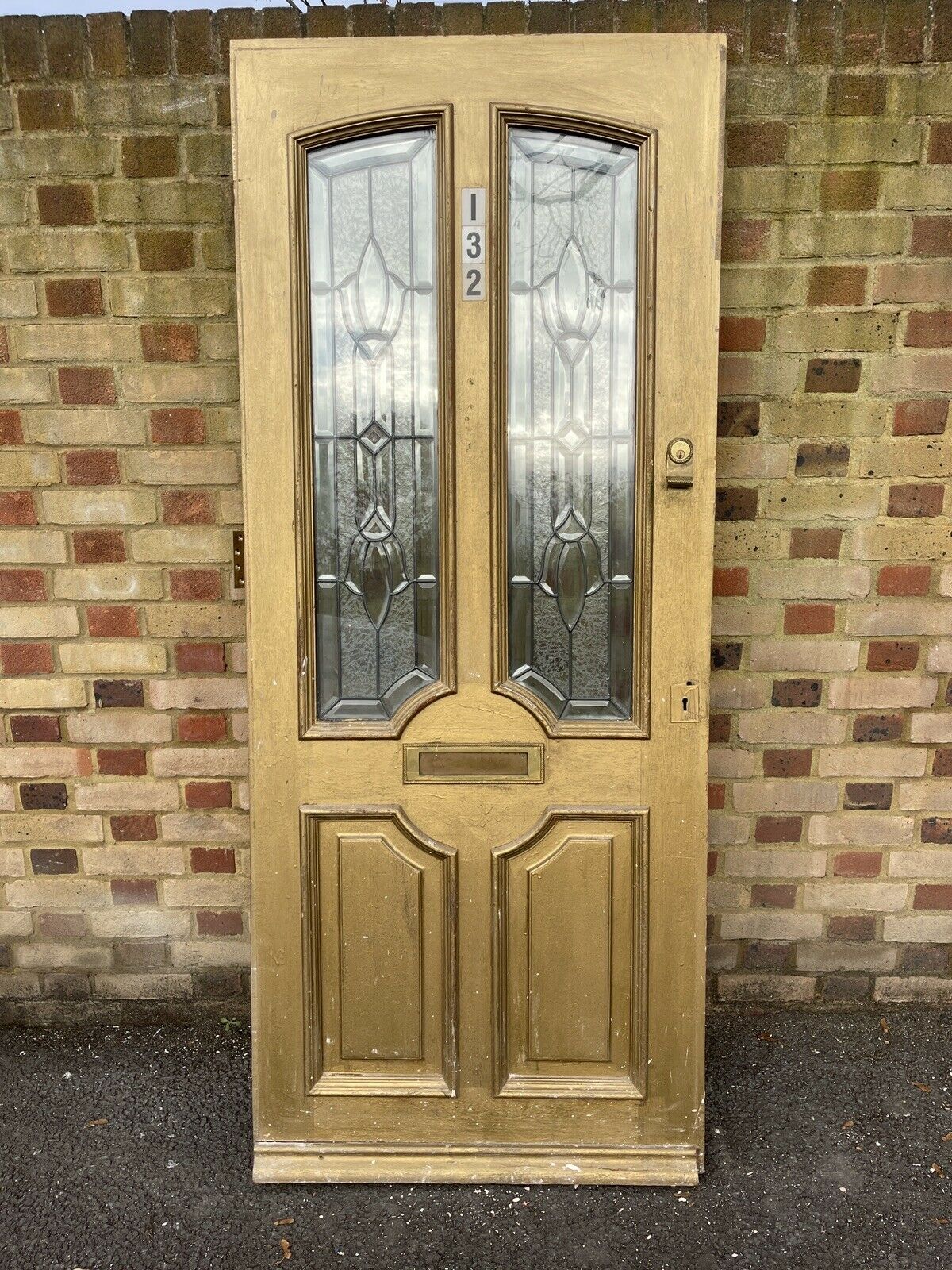 Reclaimed Edwardian Victorian Panel Wooden External Front Door 1970 x 820mm