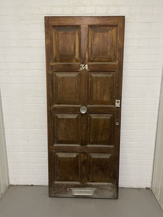 Reclaimed  Style Wooden Panel External Front Door 1982 or 1962 x 805mm