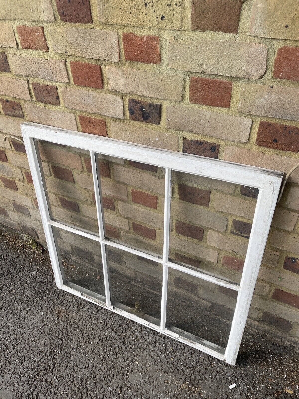 Reclaimed Old Georgian 6 Panel Wooden Window 840 x 775mm