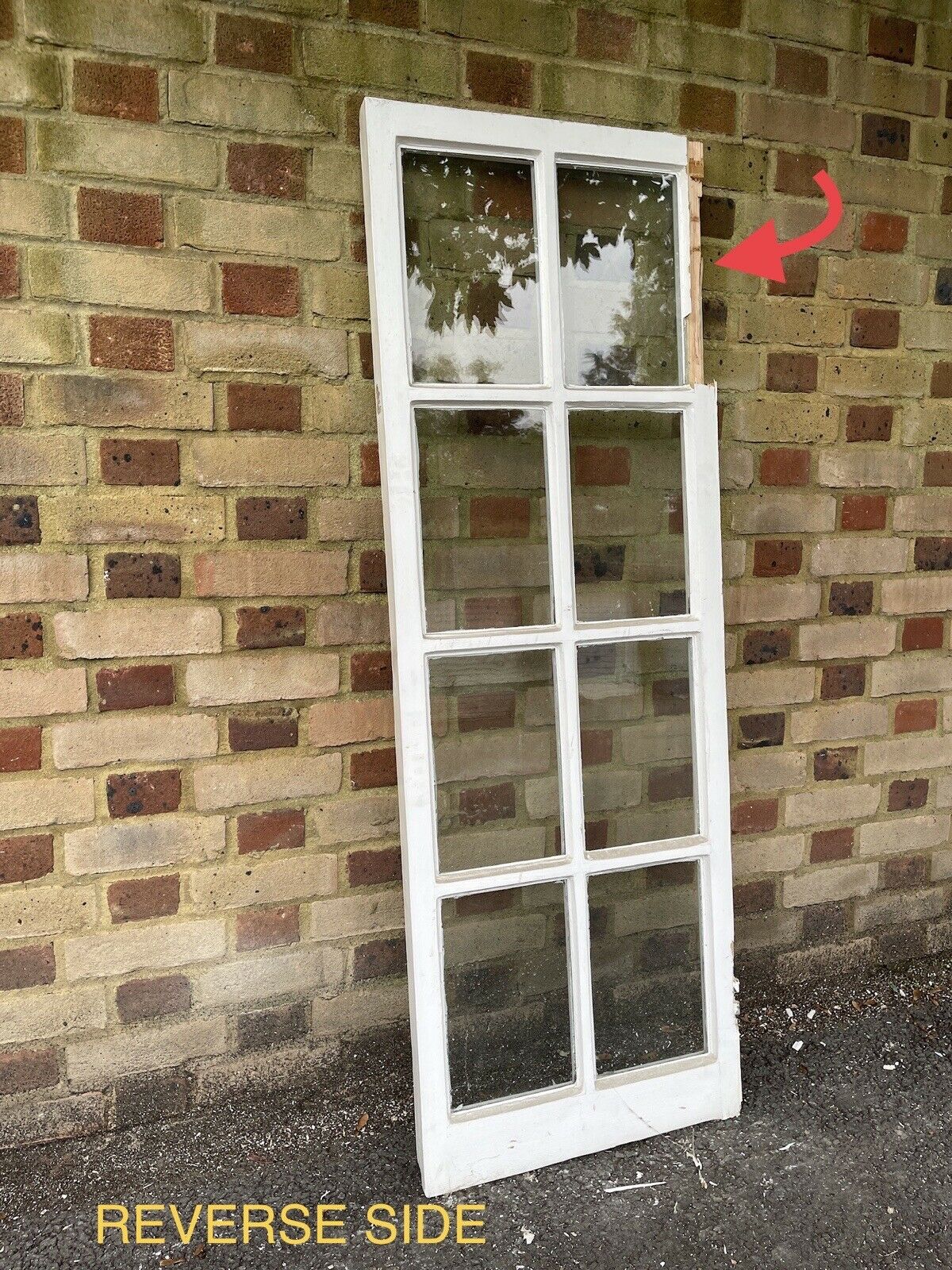 Reclaimed Old Georgian 8 Panel Wooden Window 1500 x 520mm