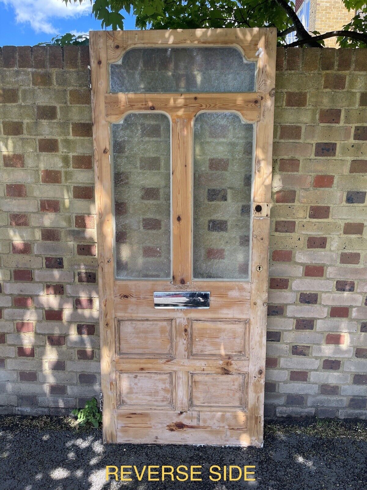 Reclaimed Old Edwardian Victorian Wooden Panel Front Door  2080mm x 860mm