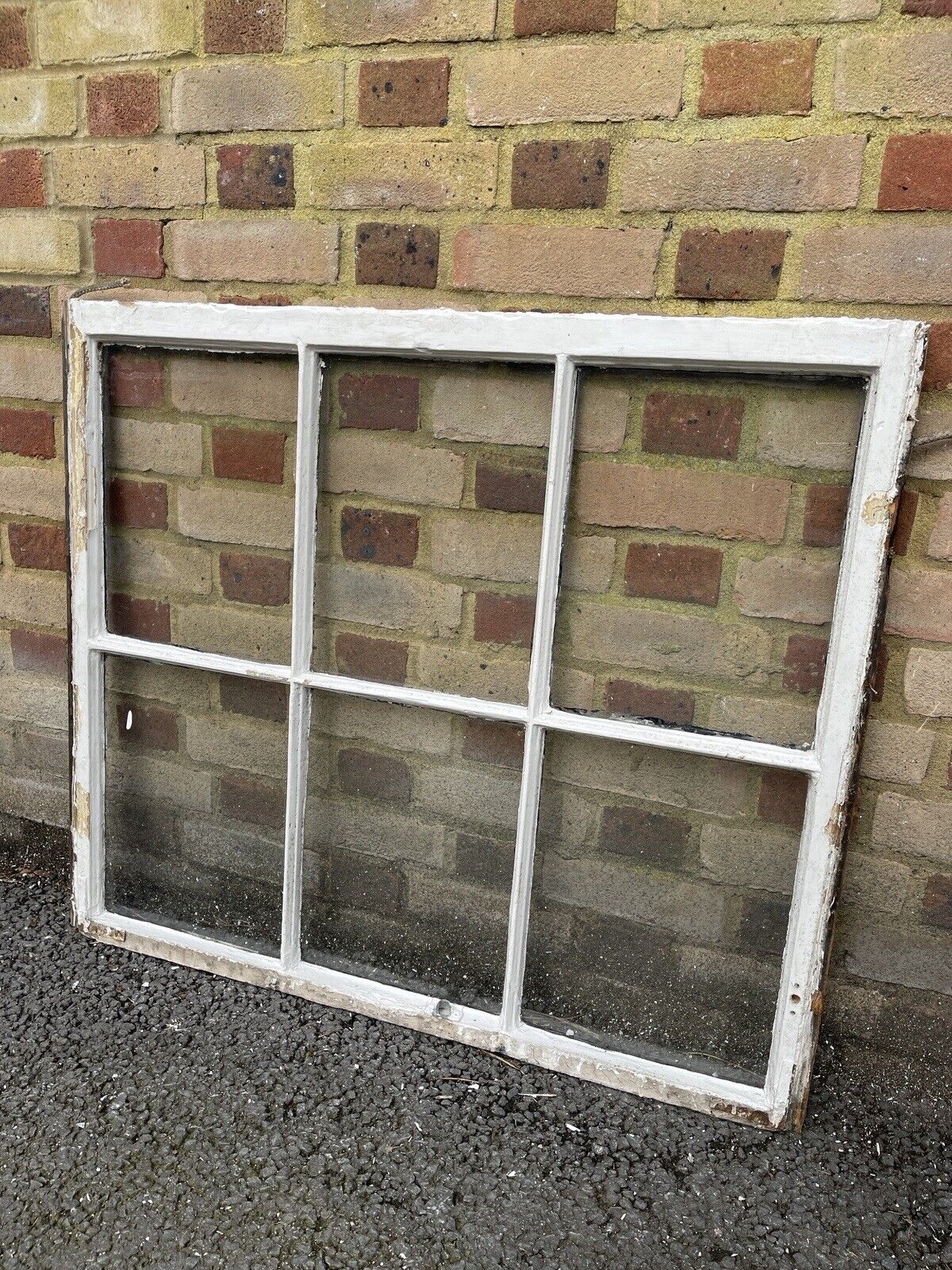 Reclaimed Old Georgian 6 Panel Wooden Window 960 x 820mm