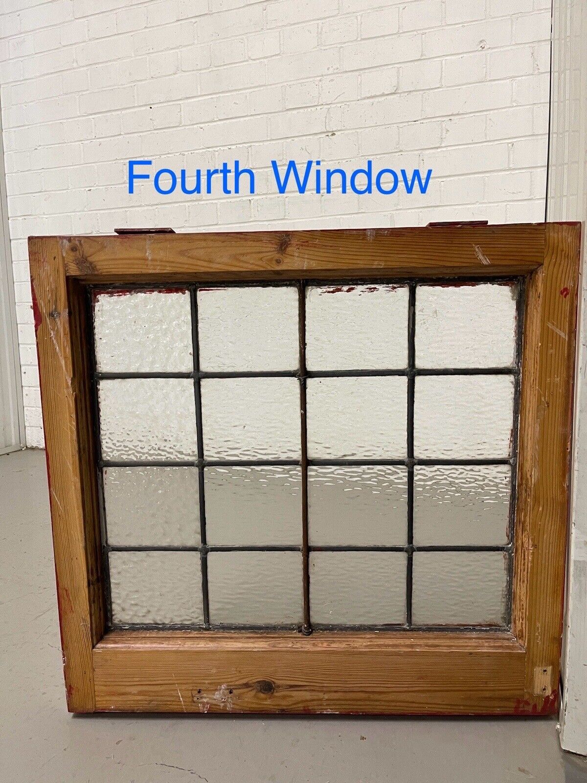 Job Lot of 6 Reclaimed Leaded Light Panel Wooden Windows Various Sizes