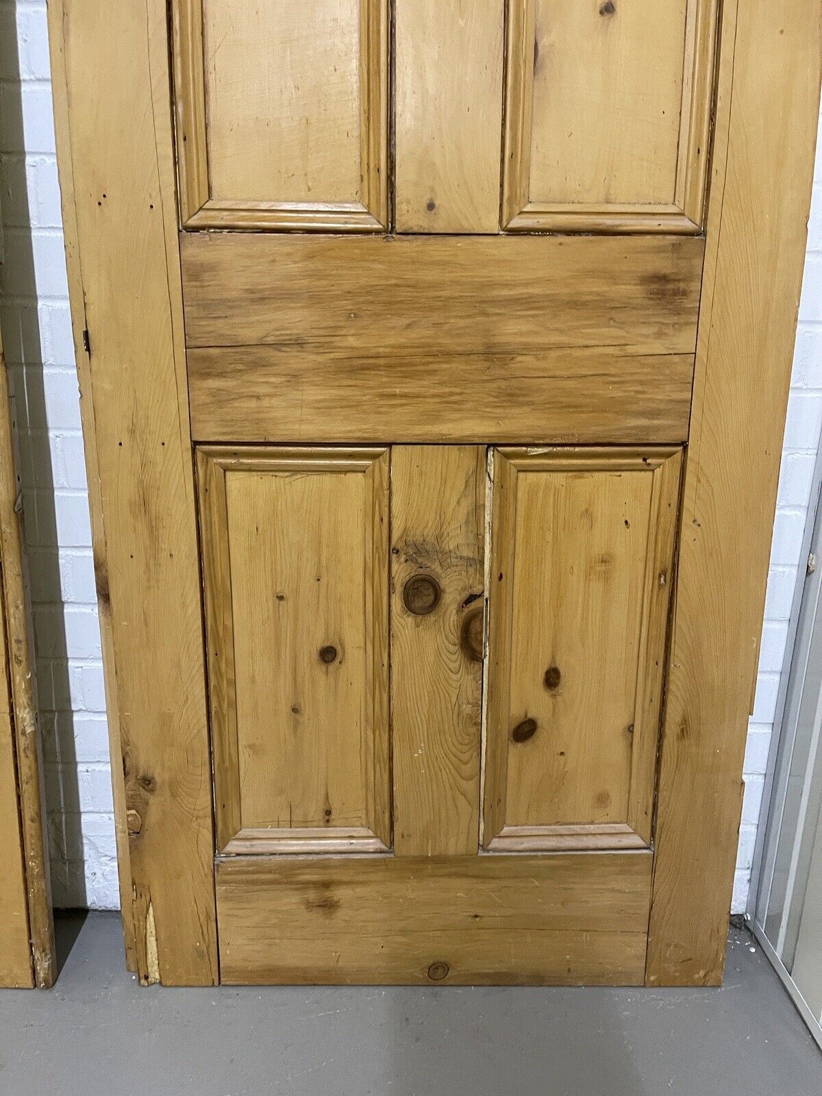 Reclaimed Victorian Pair French Pine Internal 4 panel Door 2250 or 2060 x 1567mm