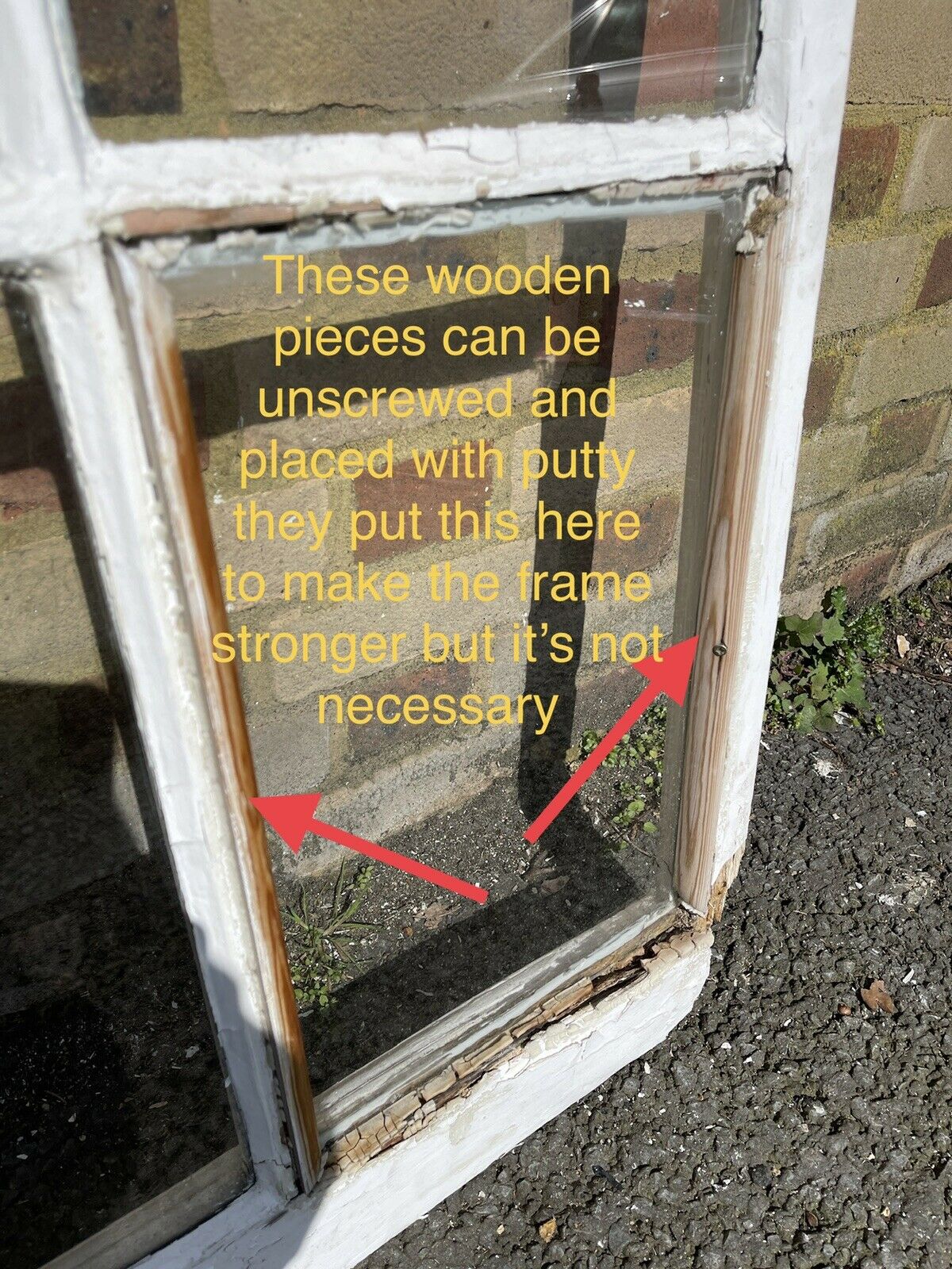 Reclaimed Old Georgian 6 Panel Wooden Window