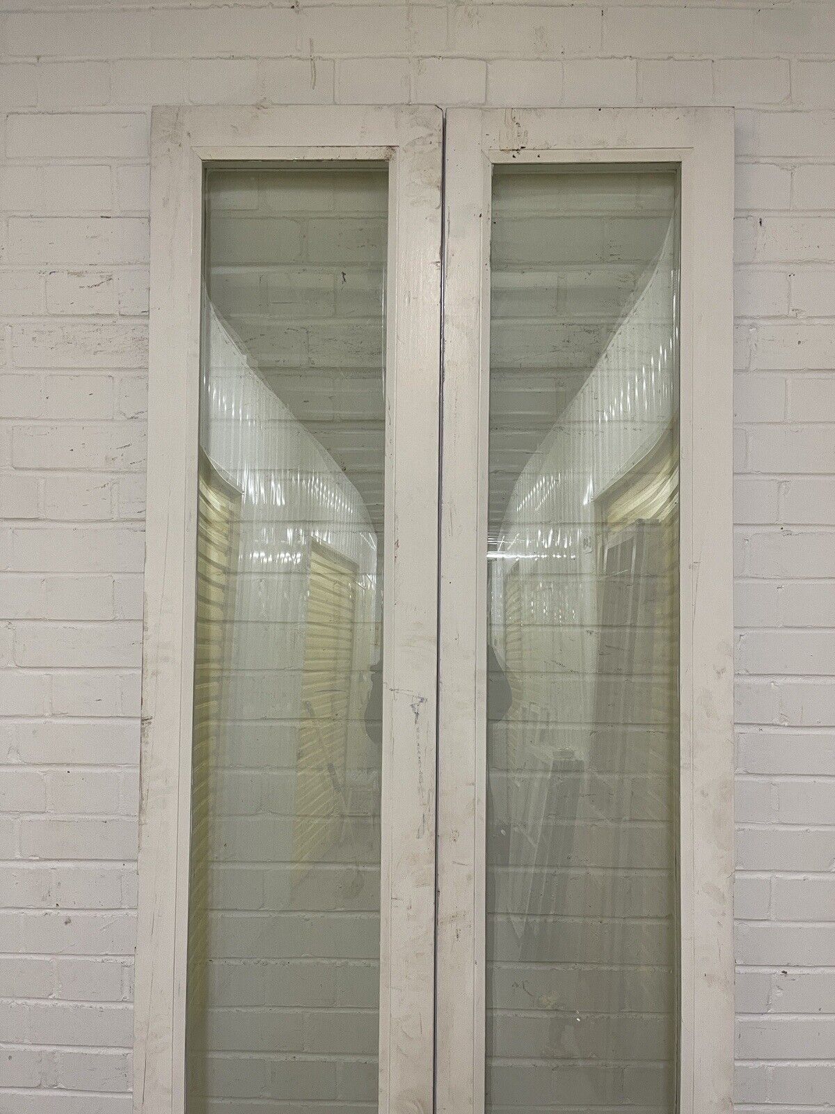 Reclaimed Old French Double Glazed Glass Wooden Double Doors 2295 x 835mm