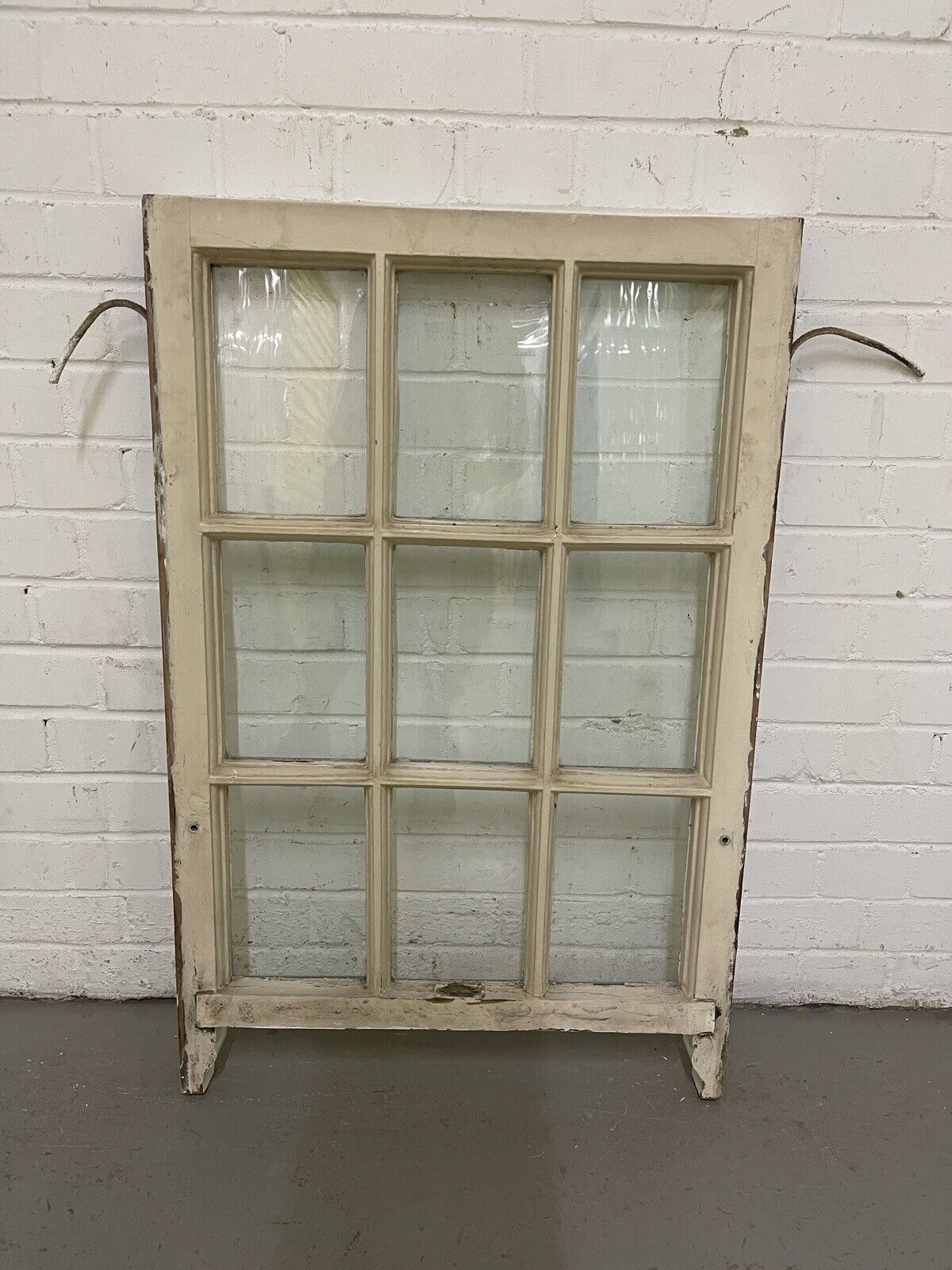 Reclaimed Old Georgian 9 Panel Wooden Window 605 x 928mm