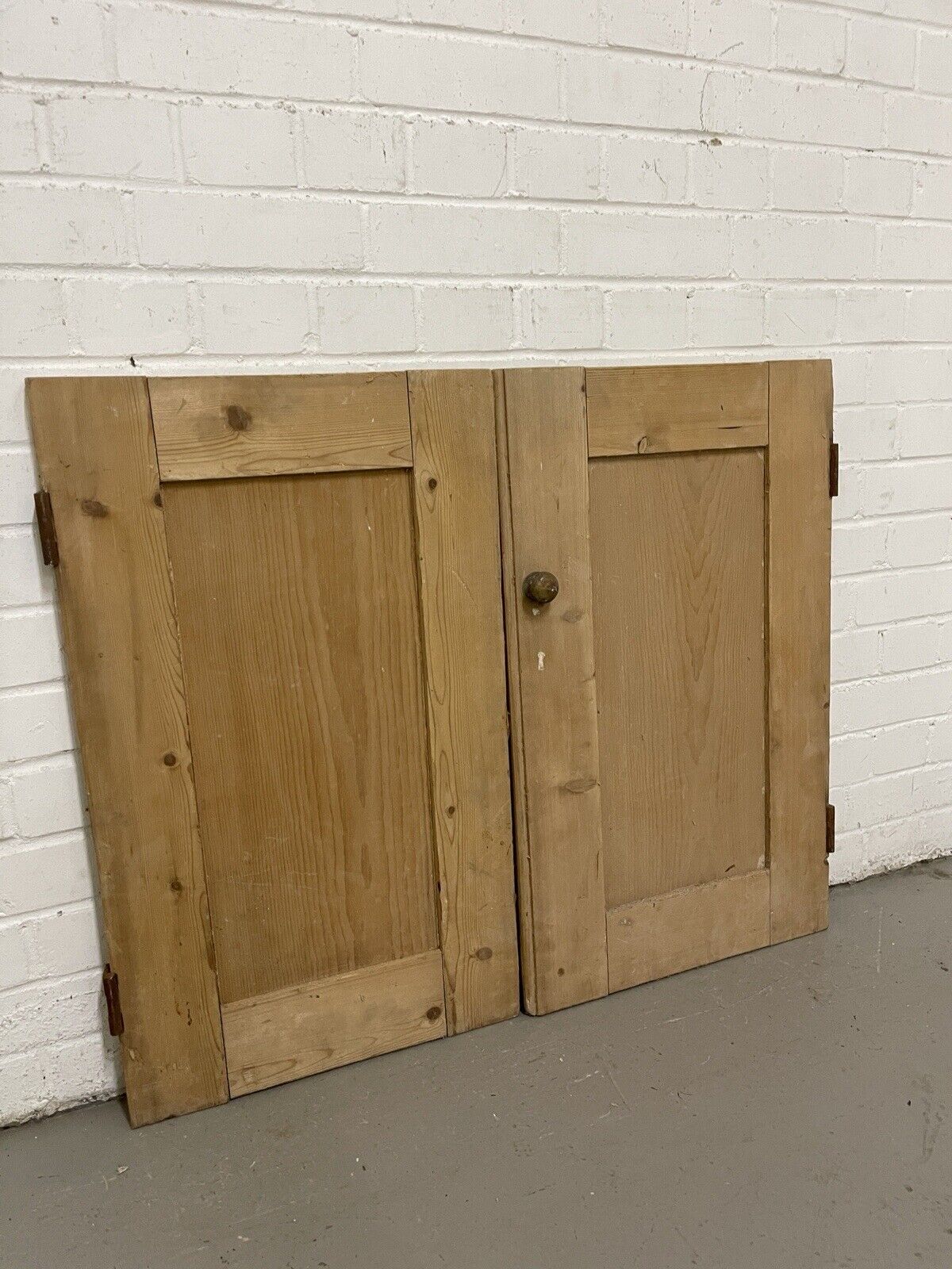 Reclaimed Pine Victorian Alcove Cupboard Doors Inter-locking 915 x 760mm