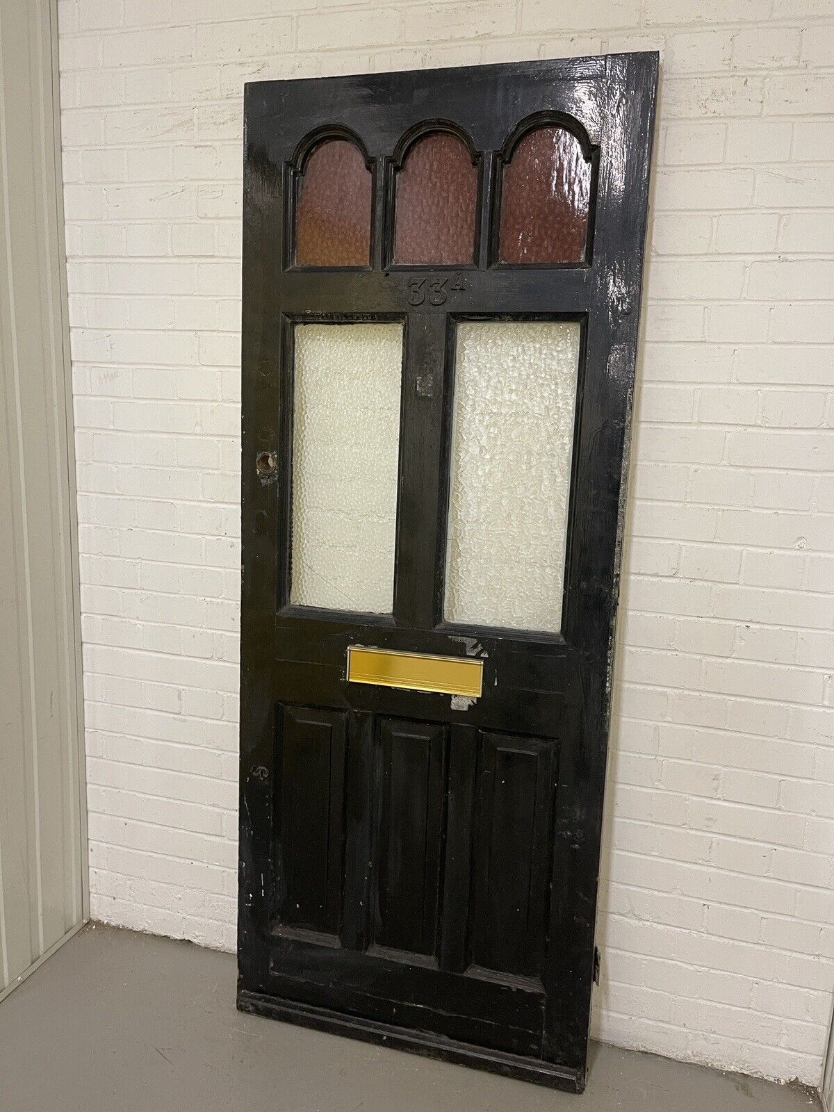 Reclaimed Edwardian Wooden Panel External Front Door 2015 0r 2027 x 810mm