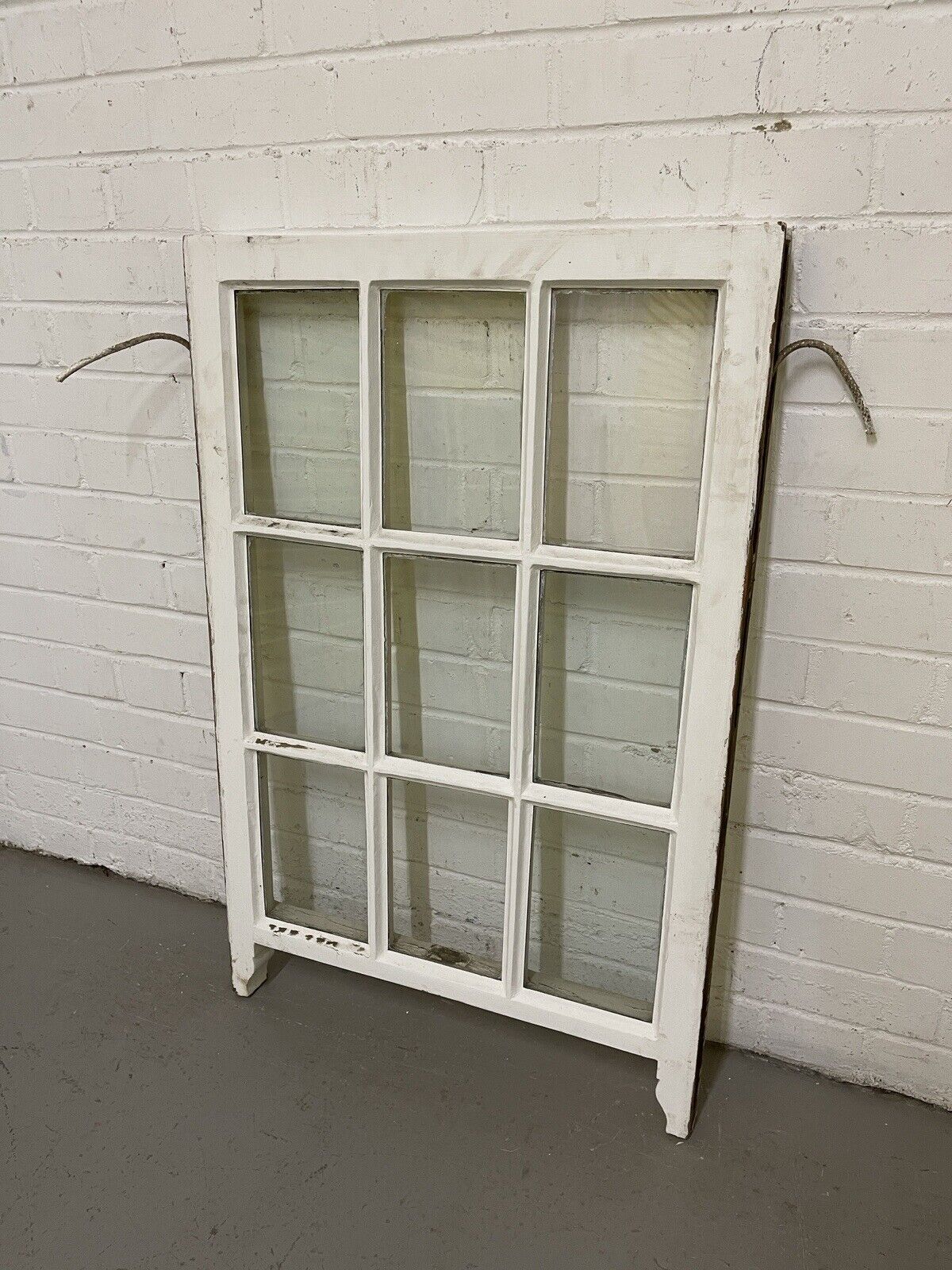 Reclaimed Old Georgian 9 Panel Wooden Window 605 x 928mm