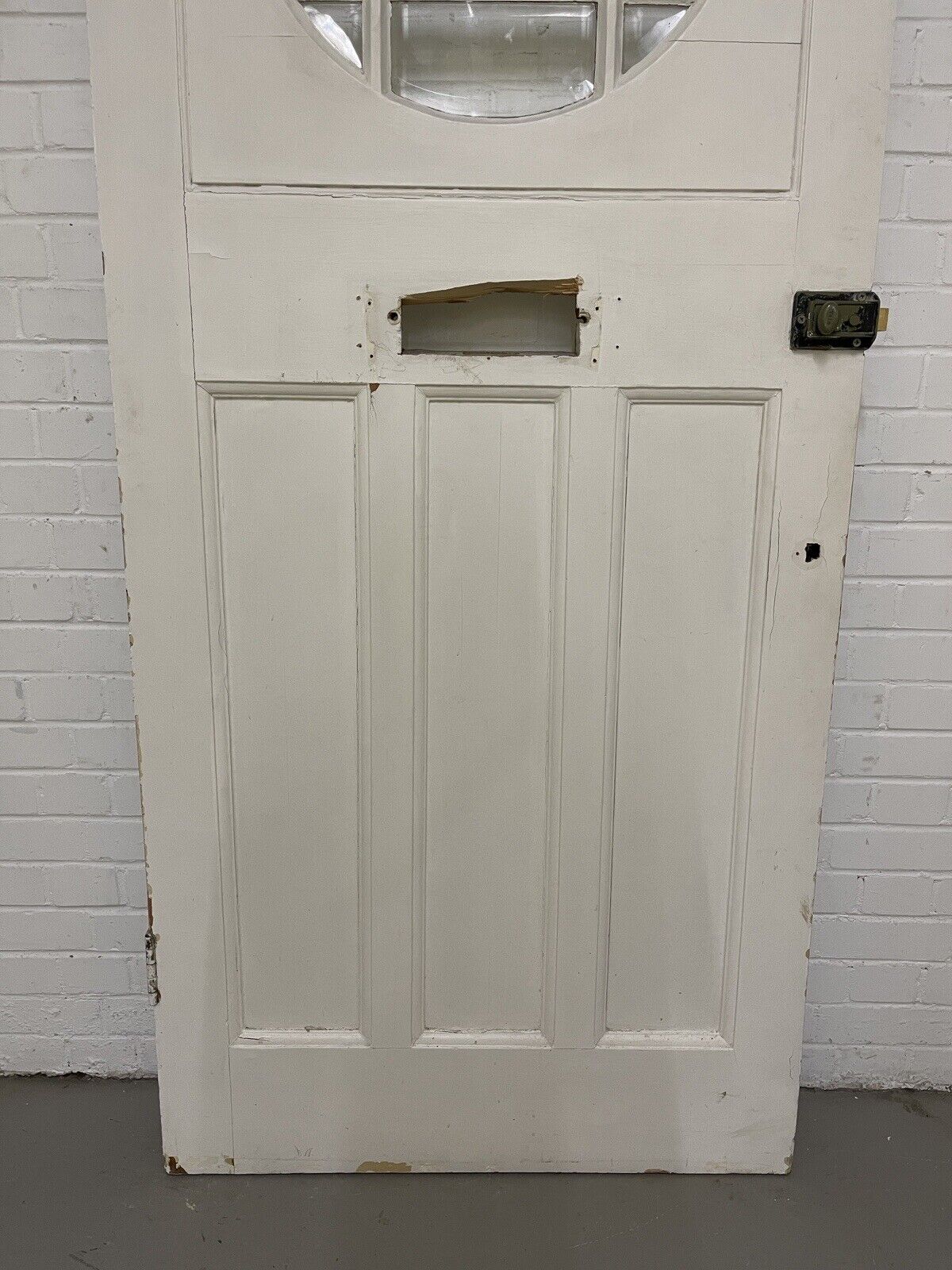 Reclaimed Old Edwardian Wooden Panel Front Door 2125 or 2130mm x 906mm