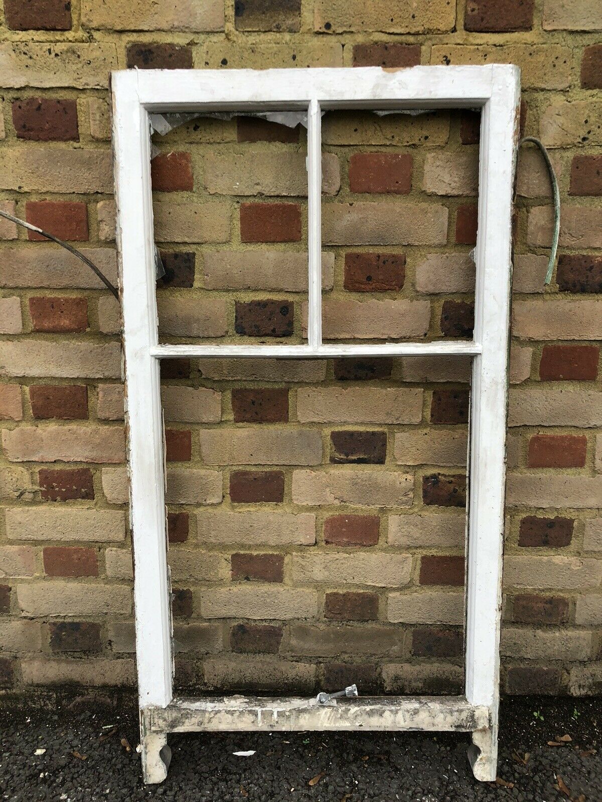 Reclaimed Old Georgian 3 Panel Wooden Sash Window NO GLASS