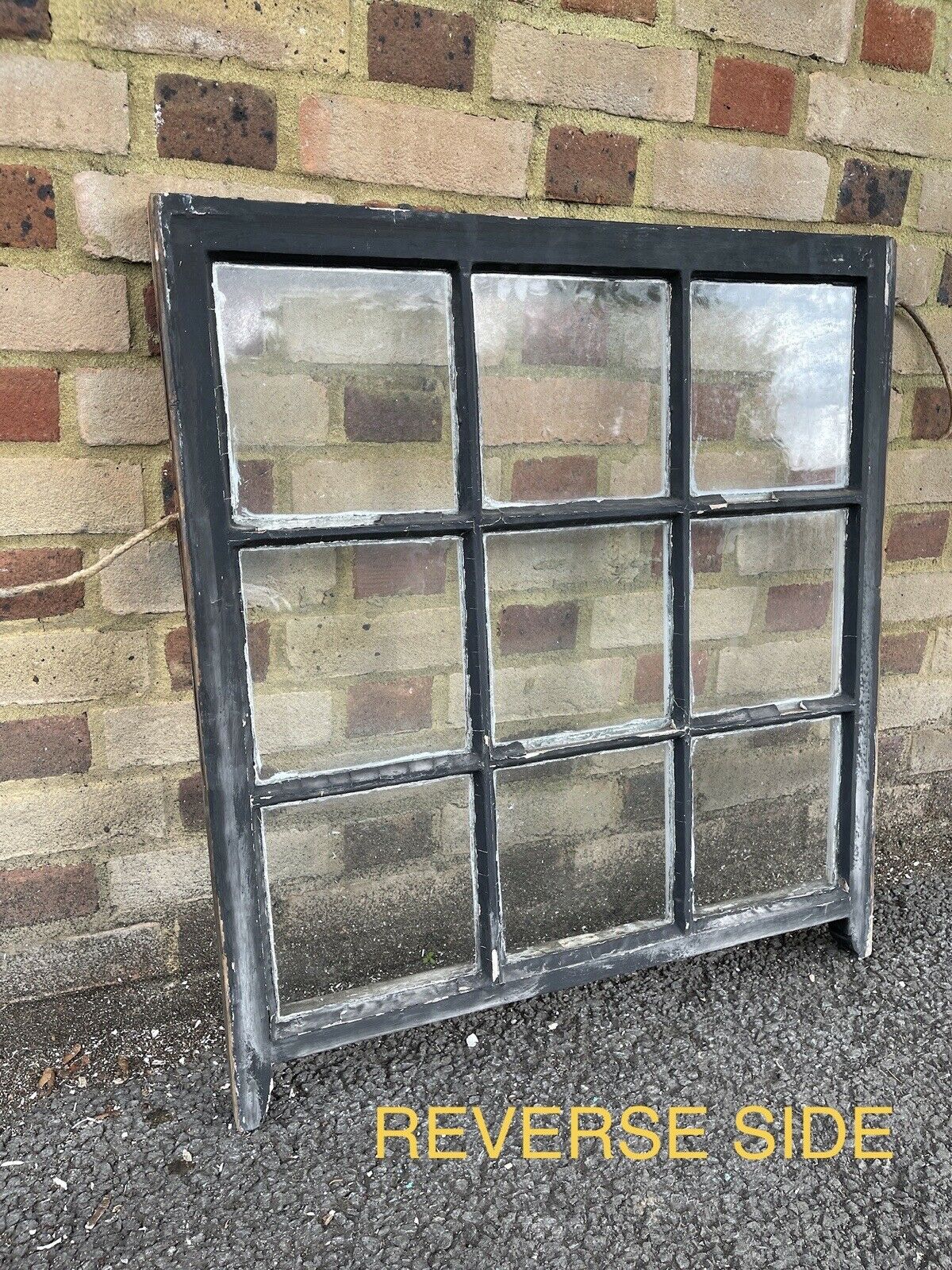 Reclaimed Old Georgian 9 Panel Wooden Window 760 x 825mm