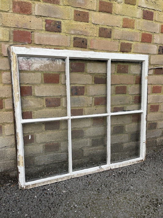 Reclaimed Old Georgian 6 Panel Wooden Window 960 x 820mm